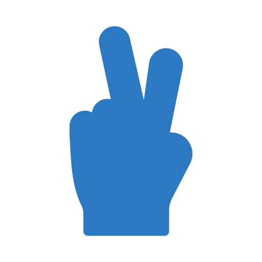 Hand gesture Generic Blue icon