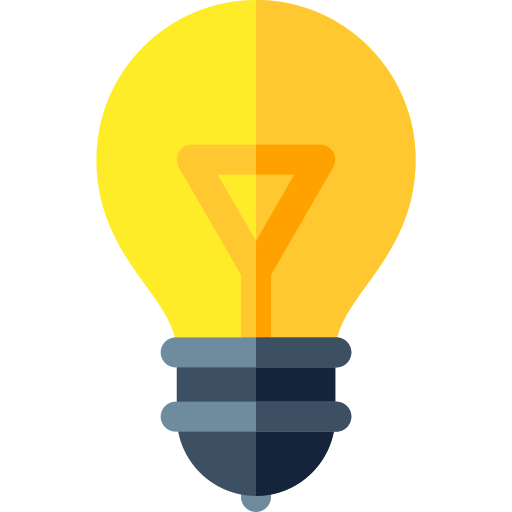 Light bulb Basic Rounded Flat icon