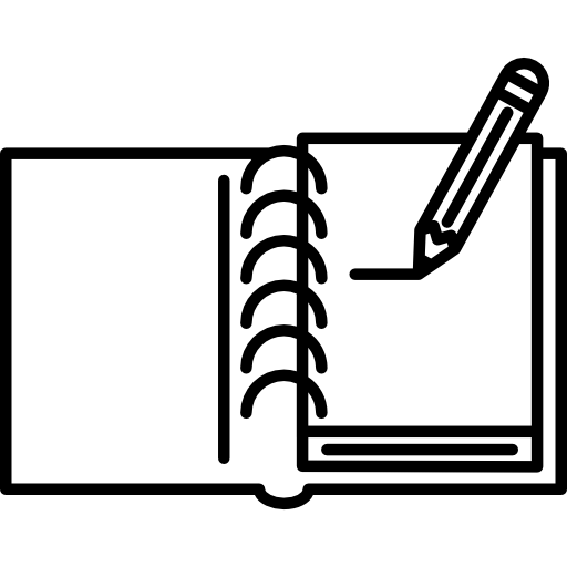 Cuaderno, computadora, iconos, dibujo, cuaderno abierto, diverso, lápiz png