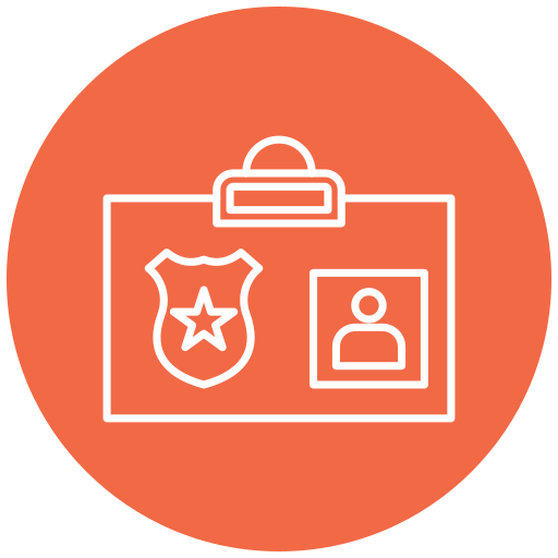 Police identification generic flat icon