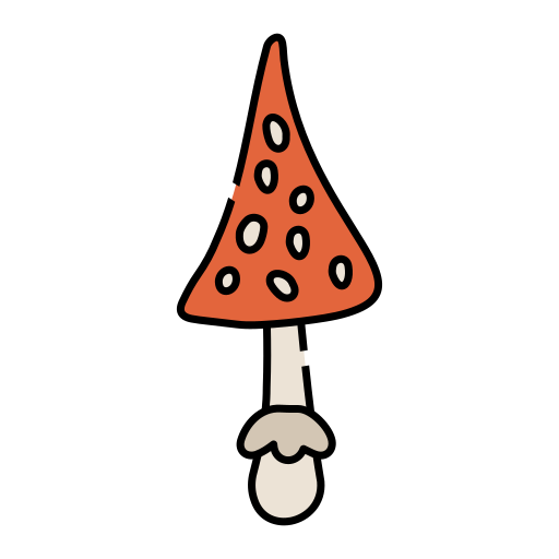 Amanita Generic Thin Outline Color Icon