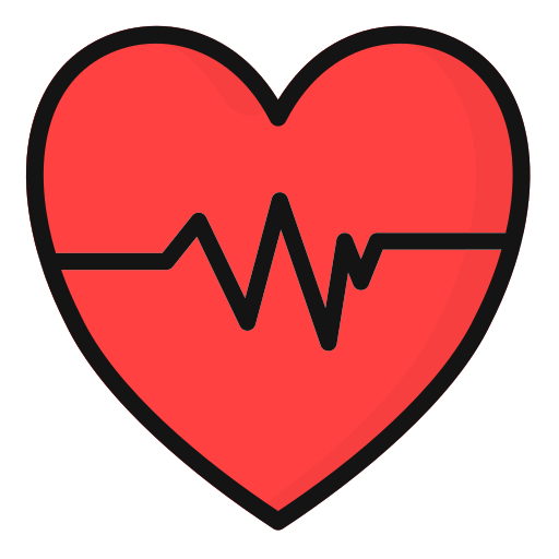 Heart beats icon Generic Outline Color