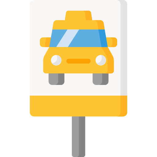 parada de taxi icono gratis