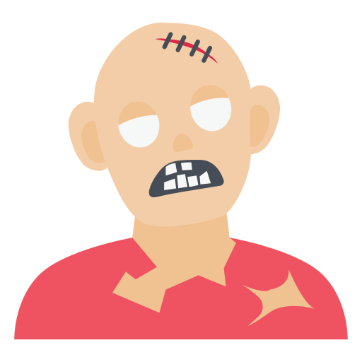 Zombie free sticker Zombie free sticker