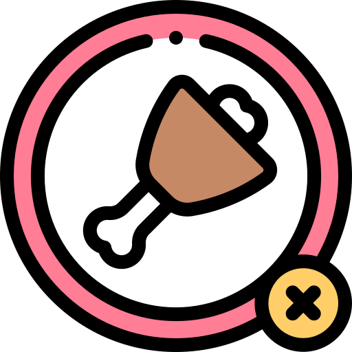 Meat Free Detailed Rounded Lineal Color Icon