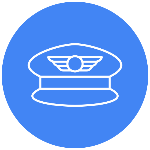 sombrero de piloto icono gratis