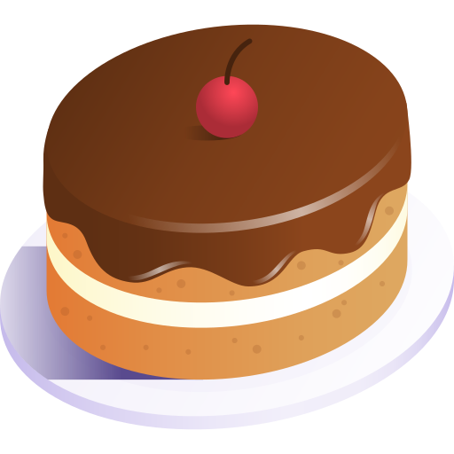 Cake Gradient Isometric Gradient icon