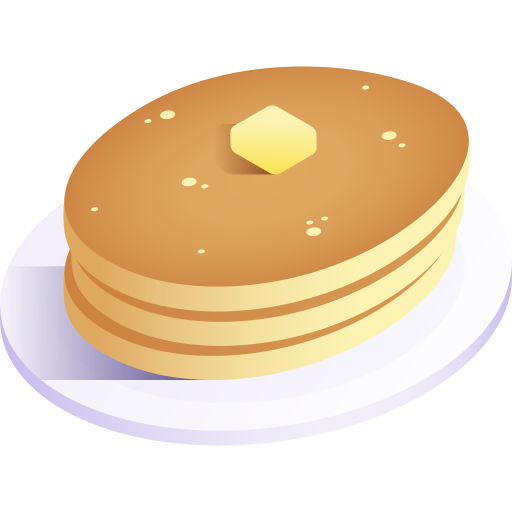 Pancake Gradient Isometric Gradient icon