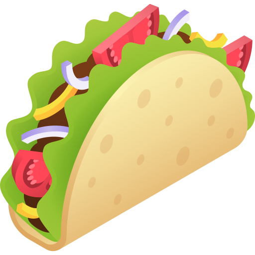 Taco Gradient Isometric Gradient icon