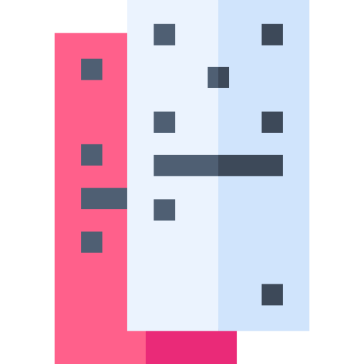 Domino Basic Straight Flat Icon