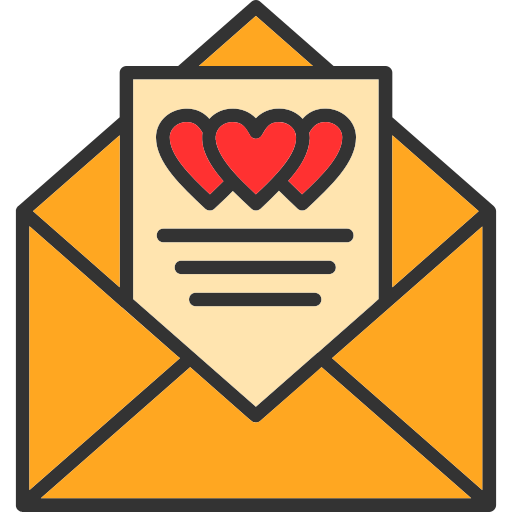 carta de amor icono gratis