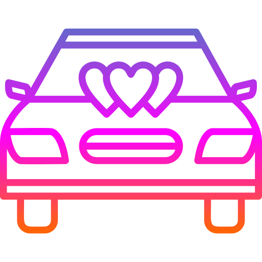 coche de boda icono gratis