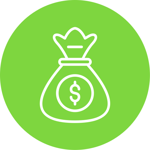 bolsa de dinero icono gratis