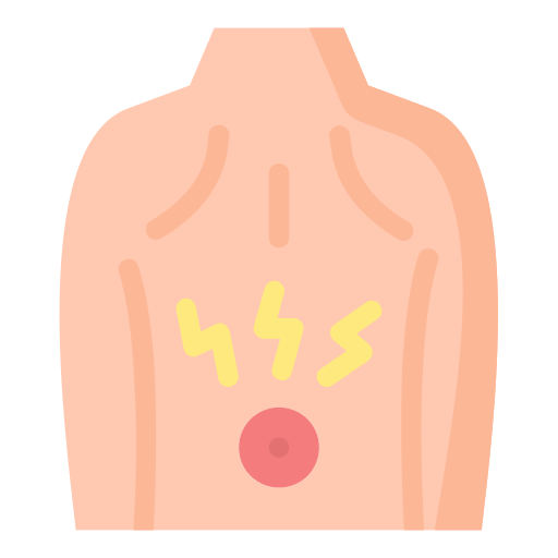 dolor de espalda icono gratis