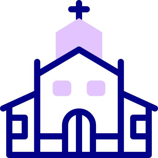 Church Detailed Mixed Lineal color icon