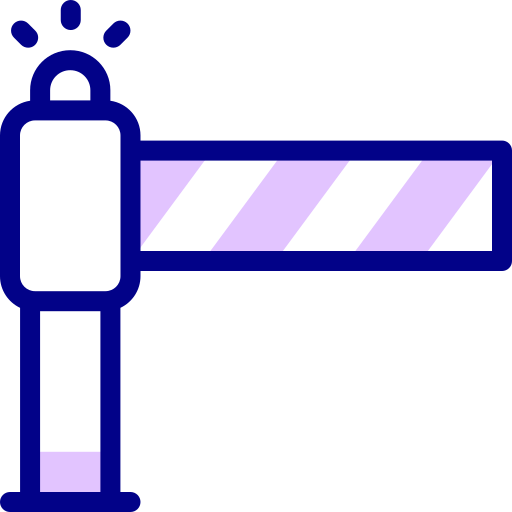 Traffic barrier free icon