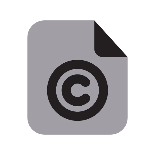 derechos de autor icono gratis