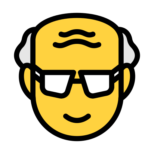 Old man glasses icono gratis