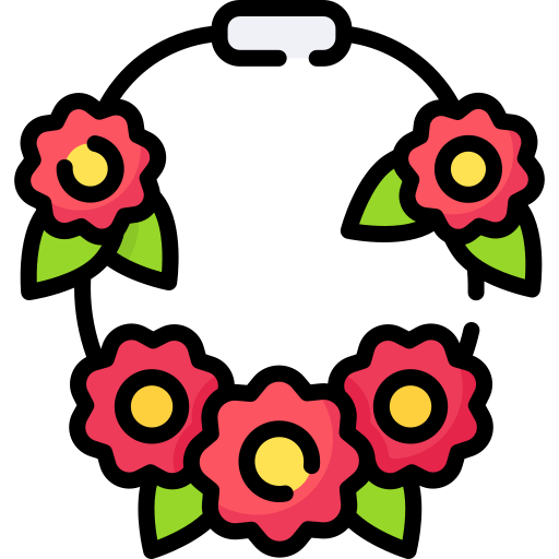 collar de flores icono gratis