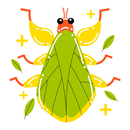 insecte feuille gratuit sticker