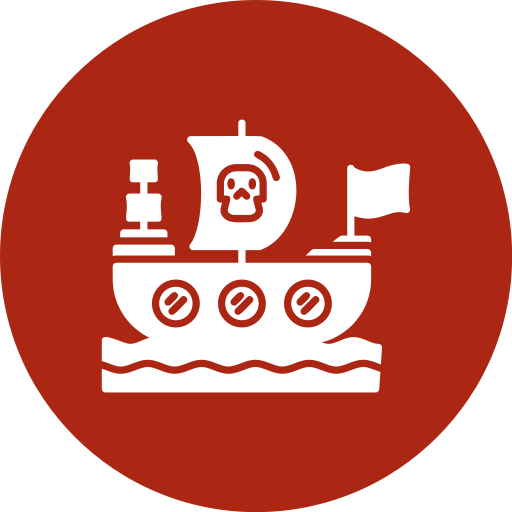 barco pirata icono gratis