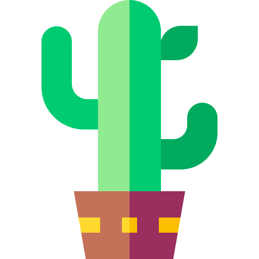 Cactus Basic Straight Flat icon