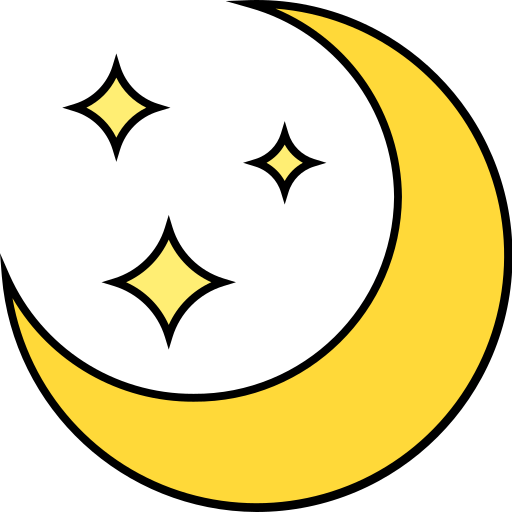 luna y estrellas icono gratis