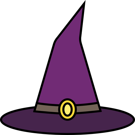 sombrero de bruja icono gratis