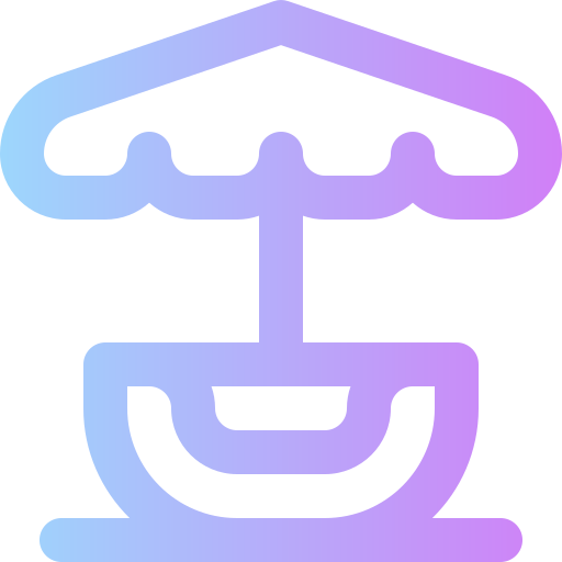 paseo en taza de té icono gratis