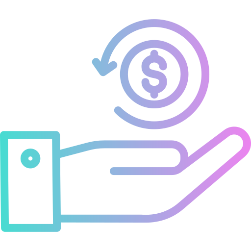 devolución de dinero icono gratis