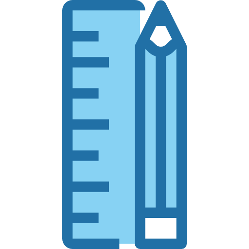 Ruler Accurate Blue icon