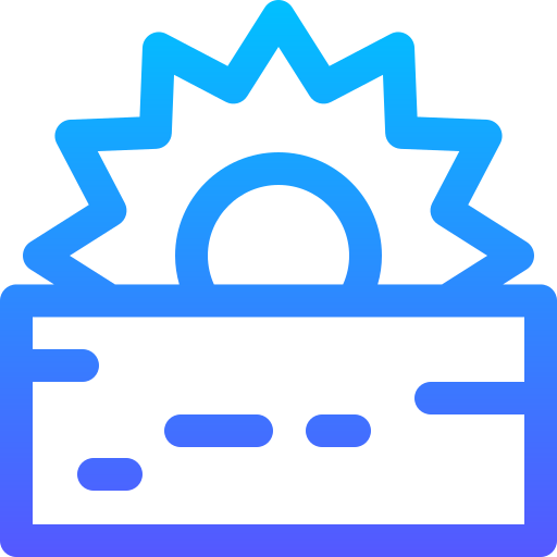 Saw Basic Gradient Lineal color icon