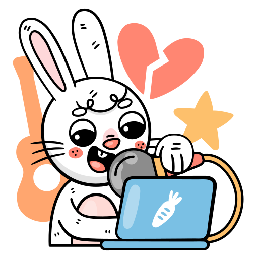 Bunny free sticker
