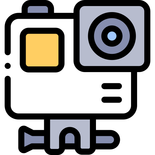 Action camera Detailed Rounded Lineal color icon