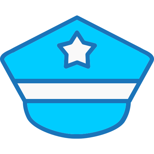 sombrero de policía icono gratis