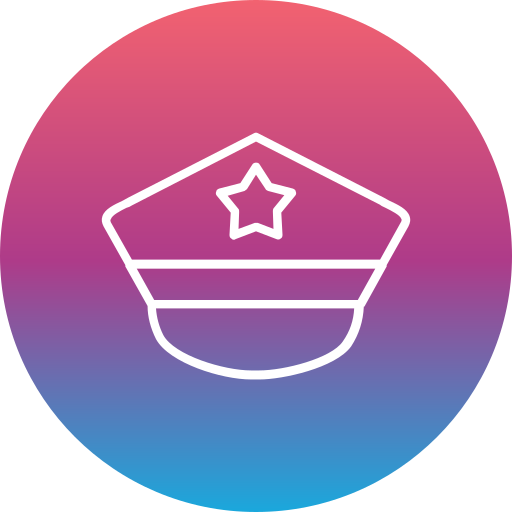 sombrero de policía icono gratis