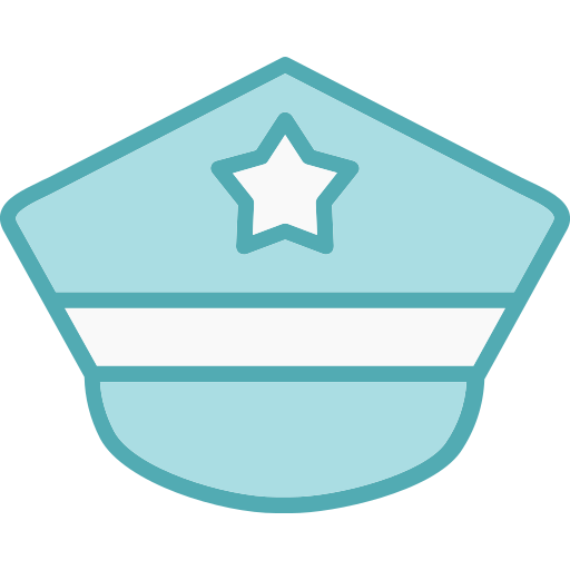 sombrero de policía icono gratis