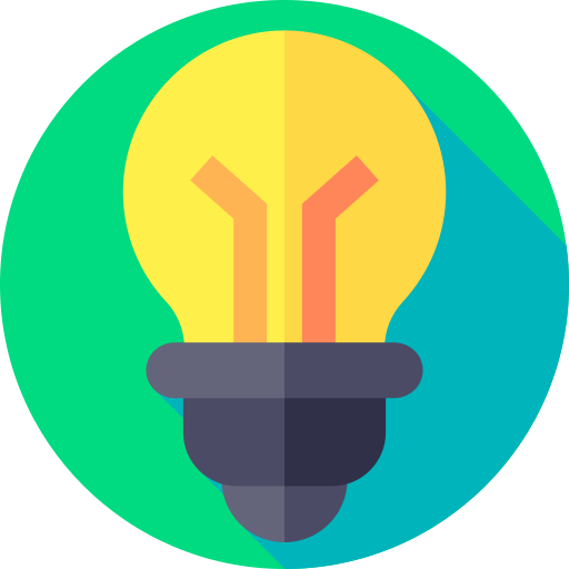 Light Bulb Flat Circular Flat Icon