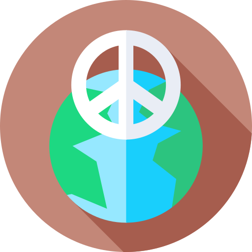 Peace Day Flat Circular Flat icon