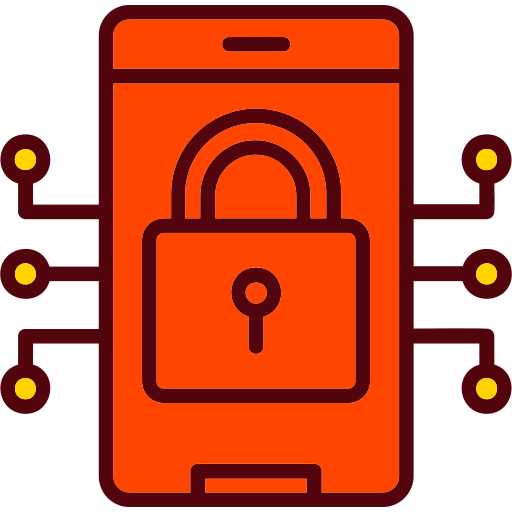 seguridad móvil icono gratis