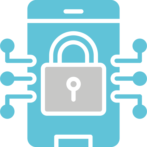 seguridad móvil icono gratis