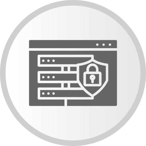 seguridad de la base de datos icono gratis