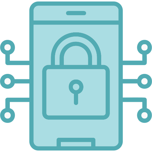 seguridad móvil icono gratis