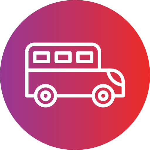 Ônibus escolar grátis ícone