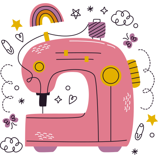 pink sewing machine clipart
