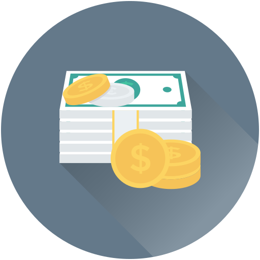 dinero en efectivo icono gratis