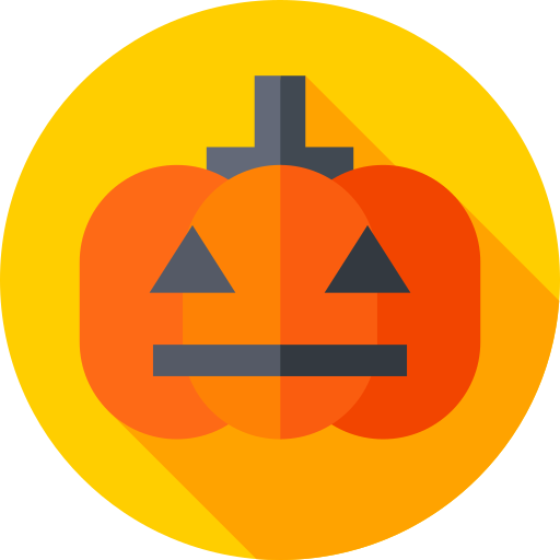 Pumpkin Flat Circular Flat icon