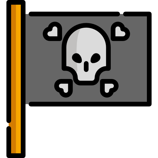 bandera pirata icono gratis