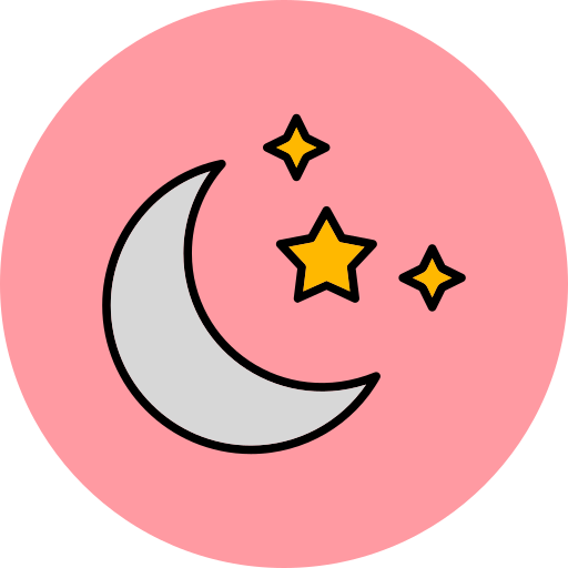 Half moon icon (Symbol png) pink