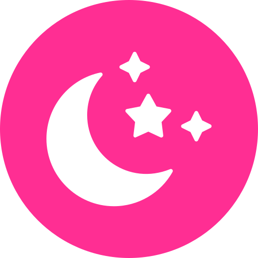 Half moon icon (Symbol png) pink